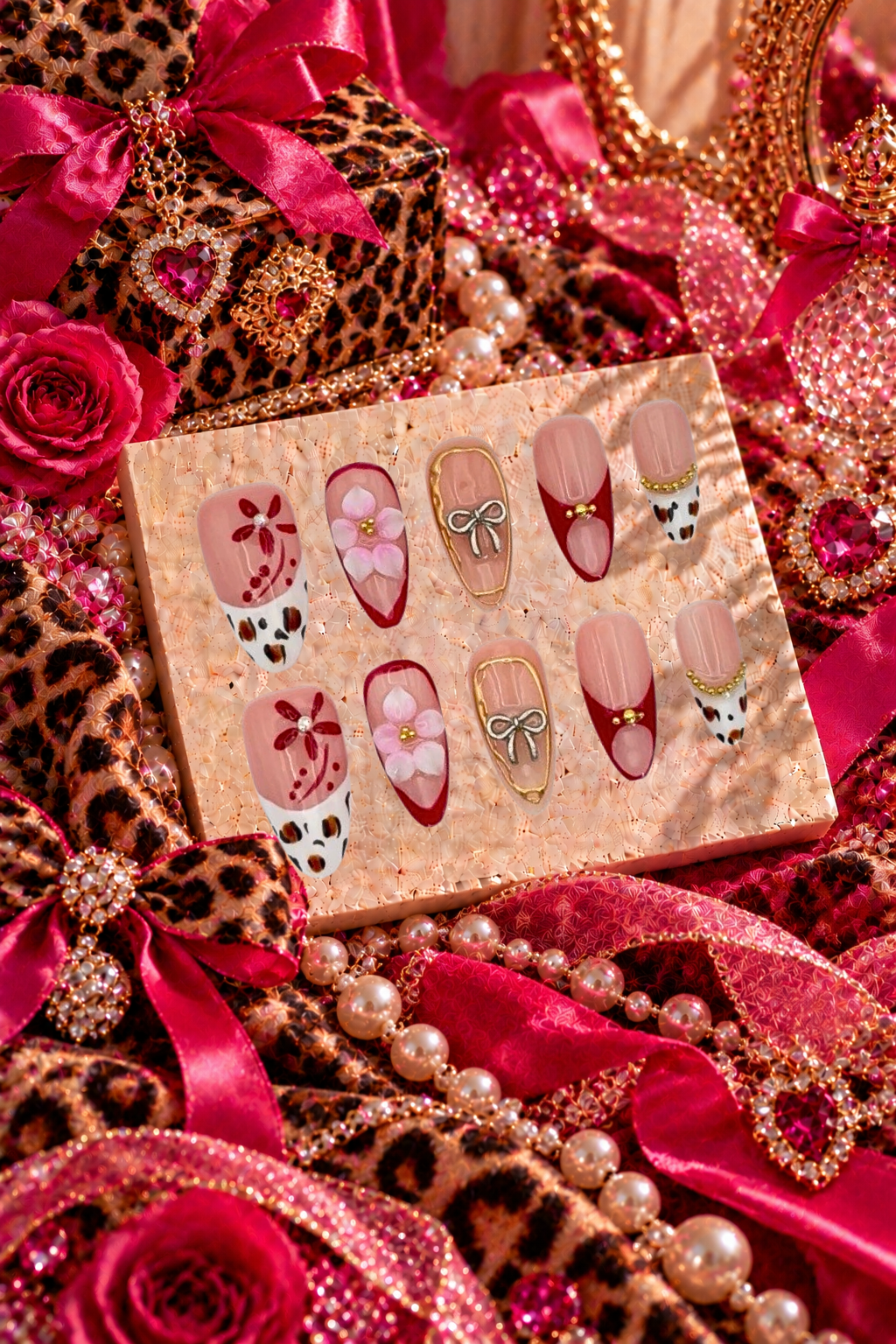 Scarlet Leopard Bows